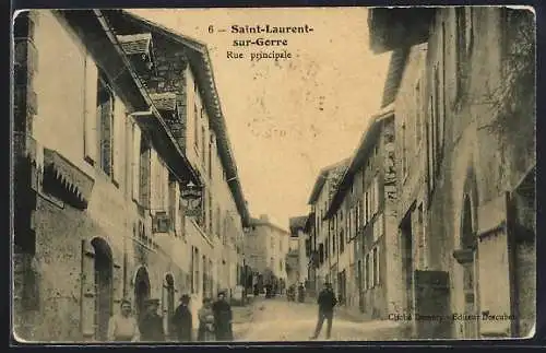 AK Saint-Laurent-sur-Gorre, Rue principale