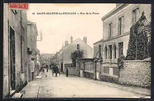 AK Saint-Sulpice-les-Feuilles, Rue de la Poste