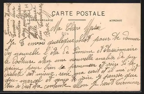 AK St. Sulpice-les-Feuilles, Rue de la Poste avec cyclistes et calèche