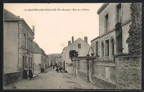 AK Saint-Sulpice-les-Feuilles, Rue de la Poste