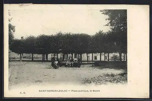 AK Saint-Sornin-Leulac, Place publique, le Bassin