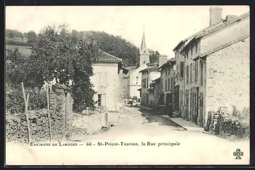 AK Saint-Priest-Taurion, la Rue principale