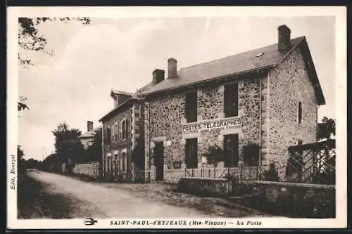 AK Saint-Paul-d`Eyjeaux, La Poste et Télégraphes