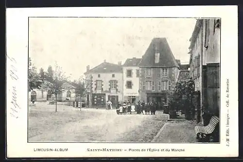 AK Saint-Mathieu, Places de l`Église et du Marché