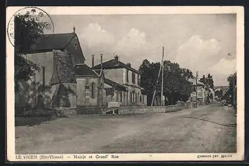 AK Le Vigen, Mairie et Grand` Rue