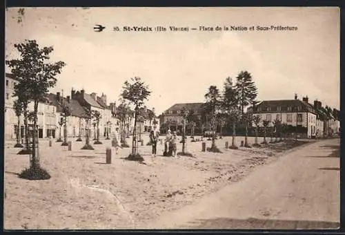 AK Saint-Yrieix, Place de la Nation et Sous-Préfecture