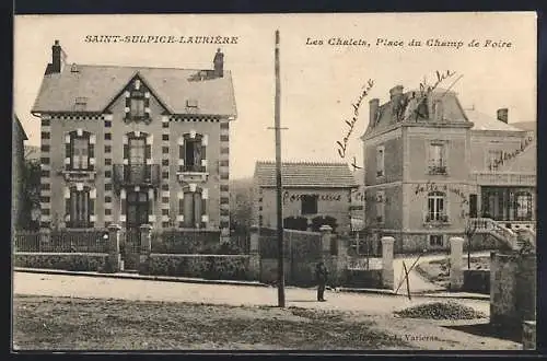 AK Saint-Sulpice-Laurière, Les Chalets, Place du Champ de Foire