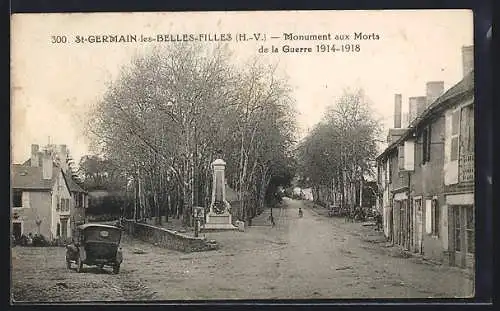 AK St-Germain-les-Belles-Filles, Monument aux Morts de la Guerre 1914-1918