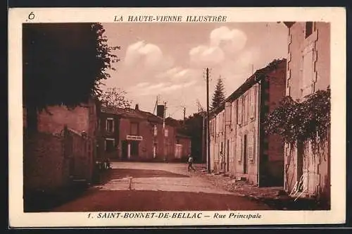 AK Saint-Bonnet-de-Bellac, Rue Principale