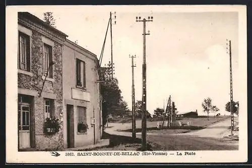 AK Saint-Bonnet-de-Bellac, La Poste