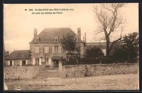 AK Saint-Sulpice-les-Feuilles, Un coin du champ de Foire