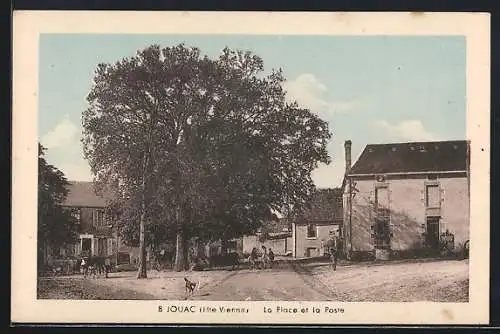 AK Jouac, La Place et la Poste