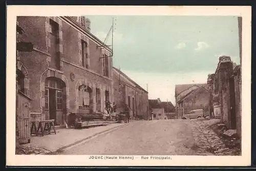 AK Jouac, Rue Principale dans le village de Haute-Vienne