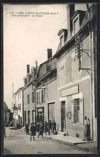 AK Saint-Mathieu, Rue principale, La Poste