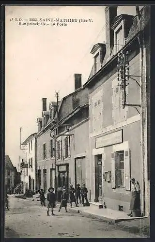 AK Saint-Mathieu, Rue principale, La Poste