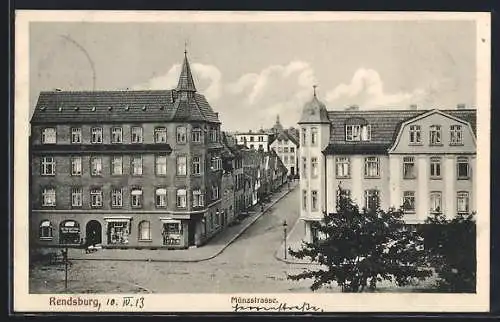 AK Rendsburg, Blick in die Münzstrasse