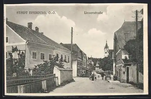 AK Eferding /O.-Ö., Blick in die Linzerstrasse