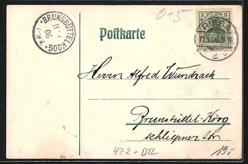 AK Riesa i. S., Studentenwappen der Polyhymnia