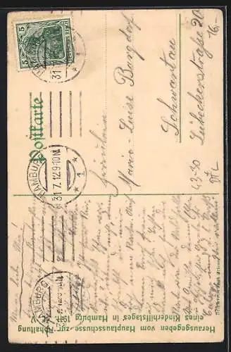 Künstler-AK Hamburg, Kinder-Hilfstag Mai 1911, Margeriten