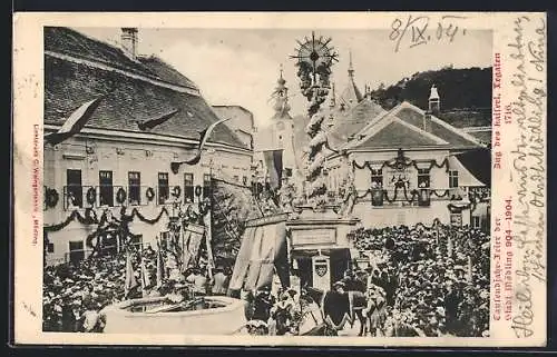 AK Mödling, Tausendjahr-Feier 904-1904, Zug des kaiserl. Legaten 1716