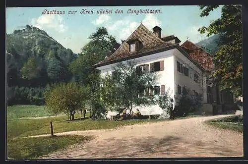 AK Ebensee am Traunsee, Gasthaus zur Kreh nächst den Langbathseen