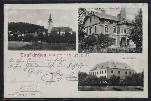 AK Taufkirchen a. d. Trattnach, Pfarrhof und Schloss Roith