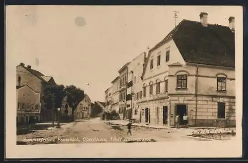 AK Peuerbach /Oberdonau, strasse am Gasthof Karl Kindlinger