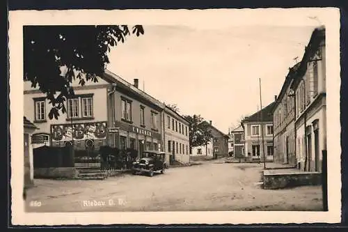 AK Riedau /O. D., Handlung F. Wagner, Benzinverkauf