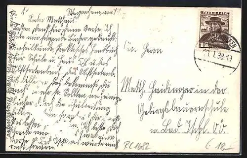 AK Wagenham b. Mattighofen, Panorama und Strassenpartie