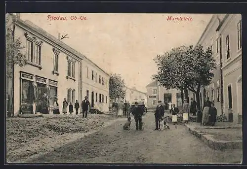 AK Riedau, Partie am Marktplatz