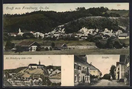 AK Friedburg, Strassenansicht, Alt-Friedburg, Ortsansicht