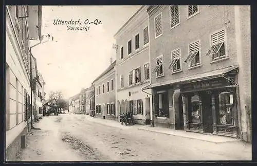 AK Uttendorf, Strassenpartie am Vormarkt