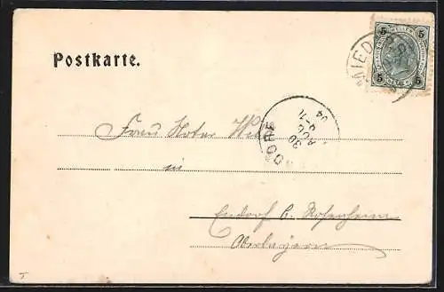 AK Mieders im Stubaithal, Totalansicht von einer Anhöhe aus
