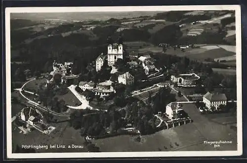 AK Linz a. d. Donau, Pöstlingberg aus der Vogelschau