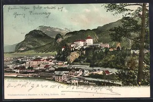 AK Kufstein, Generalansicht mit dem Kaisergebirge