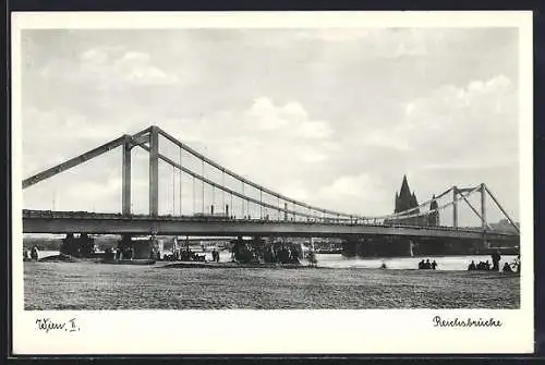 AK Wien, Blick zur Reichsbrücke