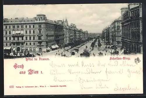 AK Wien, Schotten-Ring und Hotel de France