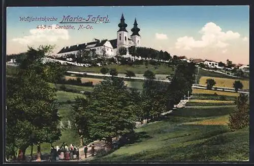 AK Maria-Taferl, Blick zur Wallfahrtskirche