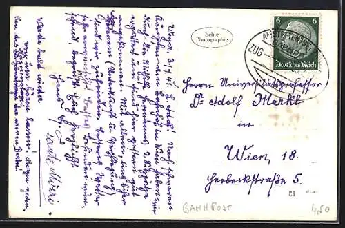 AK Weyer Markt a. d. Enns, Totalansicht von einen Berg aus