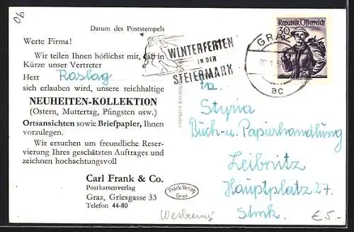 AK Windisch-Garsten, Totalansicht mit Warscheneck und Totes-Gebirge