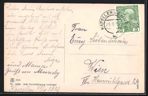 AK Kapellen an der Mürz, Generalansicht mit Blick zur Schneealpe