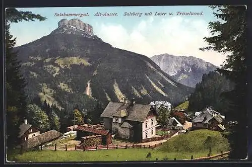 AK Alt-Aussee im Salzkammergut, Salzberg mit Loser und Trisselwand