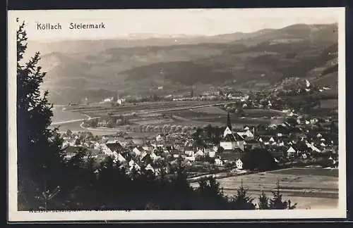 AK Köflach /Steiermark, Totalansicht von einen Berg aus