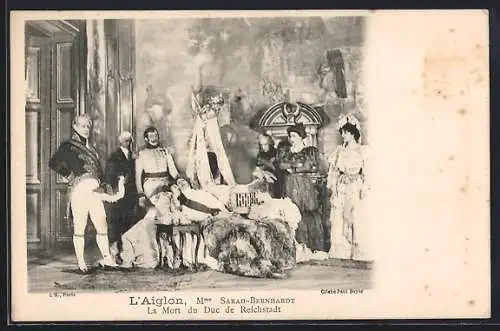 AK Theaterschauspielerin Sarah Bernhardt in L`Aiglon