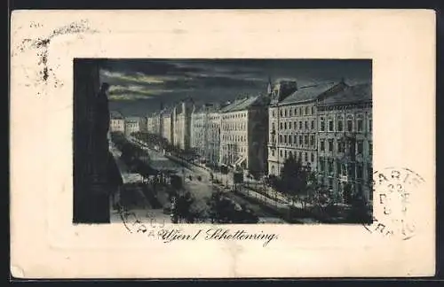 AK Wien, Schottenring aus der Vogelschau