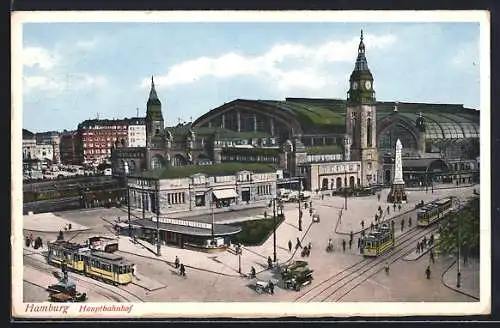 AK Hamburg-St.Georg, Hauptbahnhof, Strassenbahn