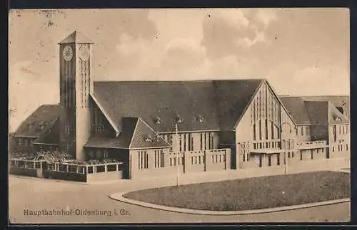 AK Oldenburg / Oldenburg, Hauptbahnhof