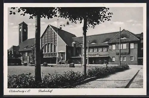 AK Oldenburg / O., Bahnhof