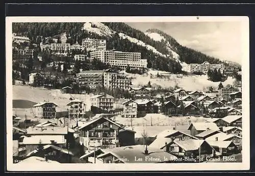 AK Leysin, Les Frênes, le Mont-Blanc et Grand Hôtel