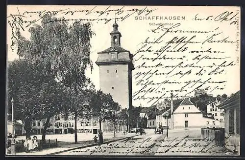 AK Schaffhausen, Strassenpartie am Schwabentor